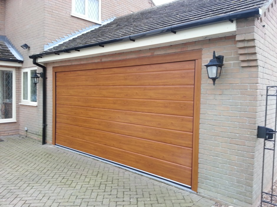 New Insulated Garage Door Golden Oak Grantham 2